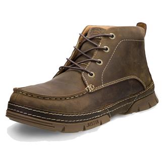 Men's Justin Original Work Boots Tobar Chukka ST Distressed Brown