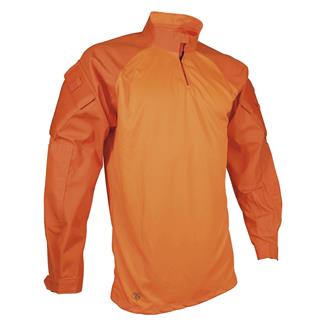 Men's TRU-SPEC Poly / Cotton Twill 1/4 Zip Combat Shirt Hi-Viz Orange
