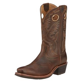 Men's Ariat 12" Heritage Roughstock Boots Brown Oiled Rowdy