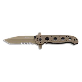 Columbia River Knife & Tool M16-14DSFG Tanto Special Forces G10 Folding Knife Desert Serrated
