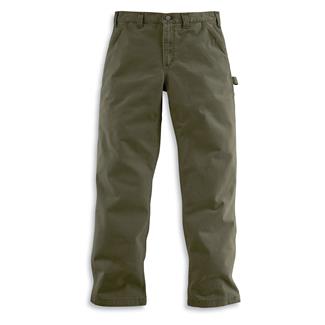 Men's Carhartt Washed Twill Dungaree Pants Army Green