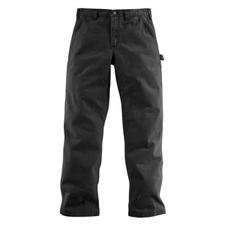 Men's Carhartt Washed Twill Dungaree Pants Black