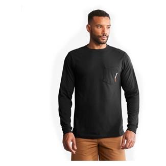 Men's Timberland PRO Base Plate Blended Long Sleeve T-Shirt Jet Black