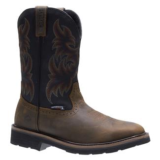 Men's Wolverine Rancher Steel Toe Waterproof Boots Black / Brown