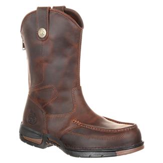 Men's Georgia 11" Athens Moc-Toe Pull-On Boots Dark Brown