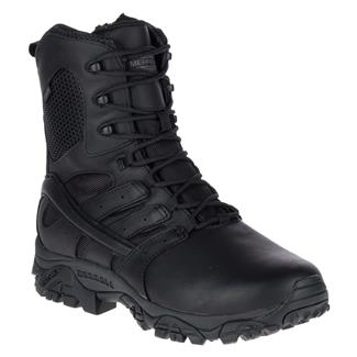 Men's Merrell 8" Moab 2 Tactical Response Side-Zip Waterproof Boots Black