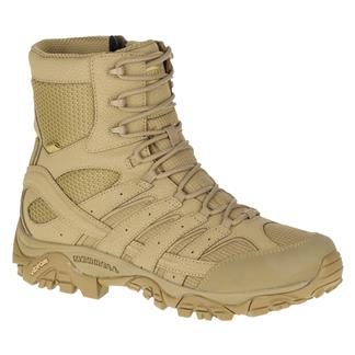 Men's Merrell 8" Moab 2 Tactical Side-Zip Waterproof Boots Coyote