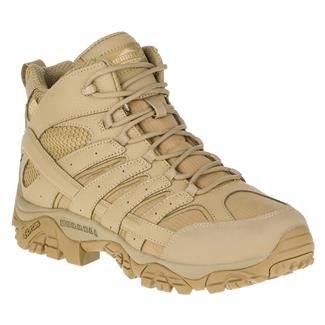 Men's Merrell Moab 2 Mid Tactical Waterproof Boots Coyote