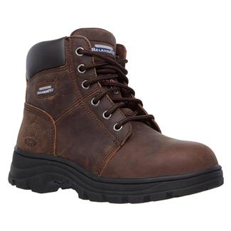 Women's Skechers Work Workshire - Peril Steel Toe Boots Brown