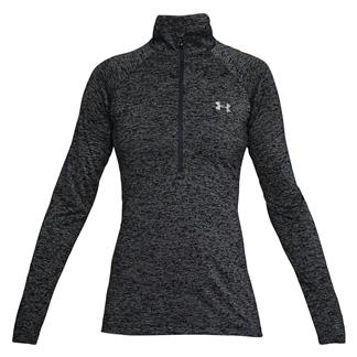 Women's Under Armour Tech 1/2 Zip - Twist Black / Black / Metallic Silver