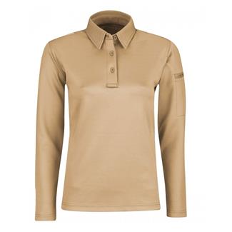 Women's Propper Long Sleeve ICE Polo Silver Tan