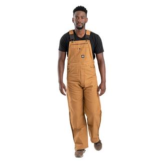 Men's Berne Workwear Heritage Unlined Duck Bib Overalls Brown Duck