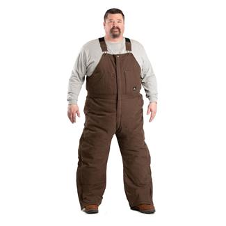 Men's Berne Workwear Original Washed Insulated Bib Overalls Bark