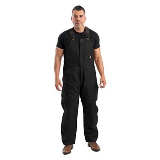 Men's Berne Workwear Deluxe Insulated Bib Overalls Black