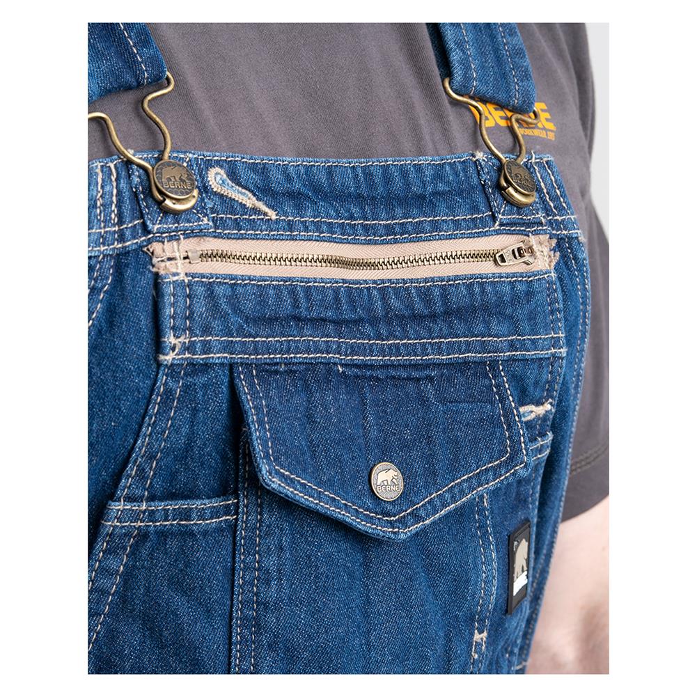 Men's Berne Workwear Original Unlined Washed Denim Bib Overalls
