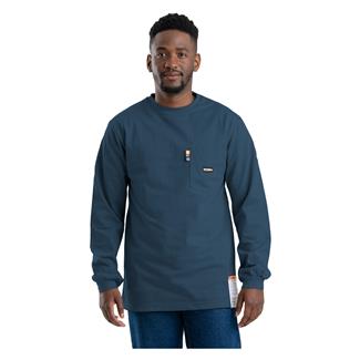 Men's Berne Workwear FR Crew Neck T-Shirt Navy