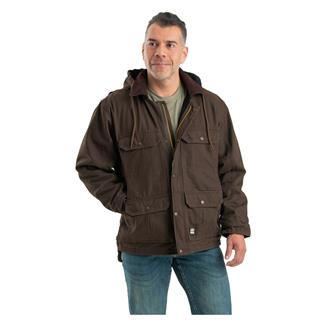 Men's Berne Workwear Washed Contractor Coat Bark