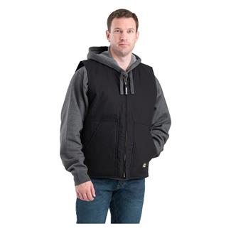 Men's Berne Workwear Duck Workmans Vest - Quilt Lined Black