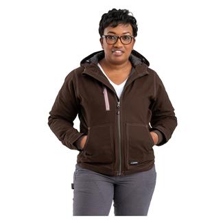 Women's Berne Workwear Modern Hooded Jacket Dark Brown