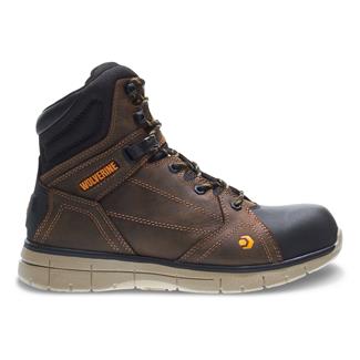 Men's Wolverine Rigger Mid Composite Toe Waterproof Boots Summer Brown