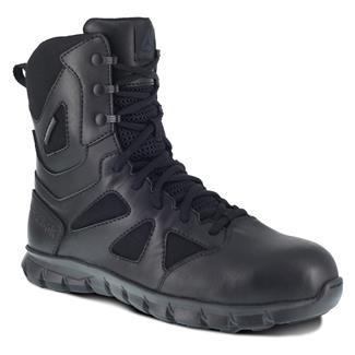 Men's Reebok 8" Sublite Cushion Tactical Composite Toe Side-Zip Waterproof Boots Black