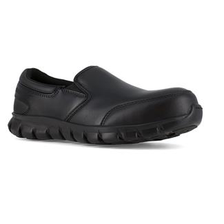 Men's Reebok Sublite Cushion Work Slip-On Composite Toe SD Black