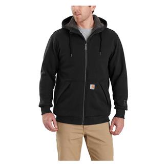 Men's Carhartt Rain Defender Relaxed Fit Sherpa Full Zip Sweatshirt Black