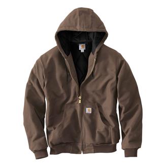 Men's Carhartt Quilted Flannel Lined Duck Active Jacket Coffee