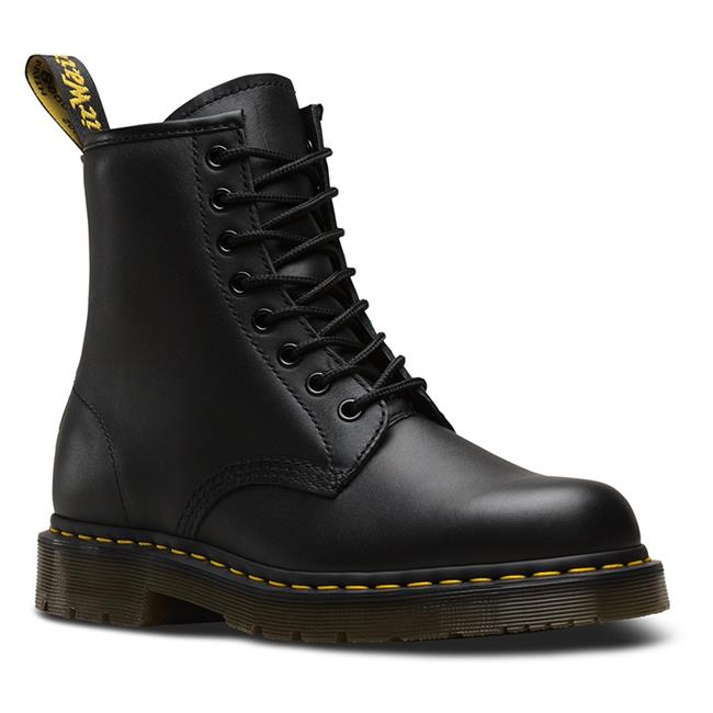 Dr martens icon black smooth leather safety shoes Clearance