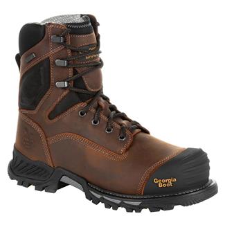 Men's Georgia 8" Rumbler Composite Toe Waterproof Boots Brown