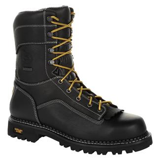 Men's Georgia 9" Low-Heel Logger Composite Toe Waterproof Boots Black