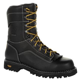 Men's Georgia 9" Low-Heel Logger Waterproof Boots Black