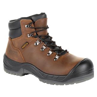 Women's Rocky 5" Worksmart Composite Toe Waterproof Boots Brown