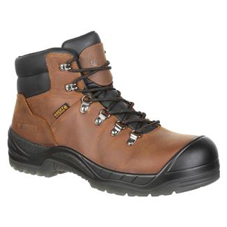 Men's Rocky 6" Worksmart Composite Toe Waterproof Boots Brown