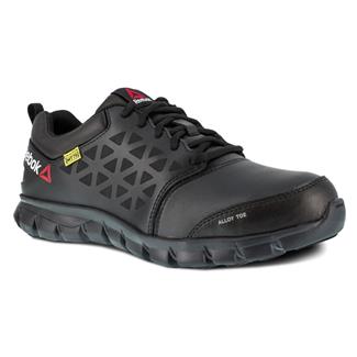 Women's Reebok Sublite Cushion Work Leather Met Guard Alloy Toe Black