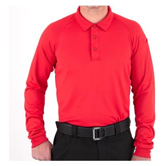 Men's First Tactical Performance Long Sleeve Polo Red
