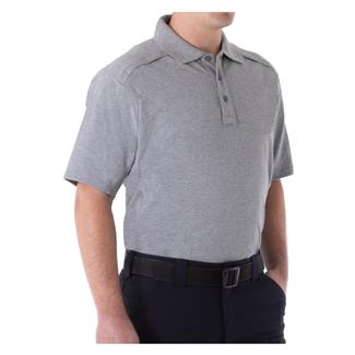 Men's First Tactical Cotton Short Sleeve Polo Heather Gray