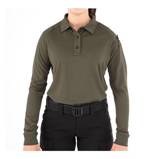 Women's First Tactical Long Sleeve Performance Polo OD Green