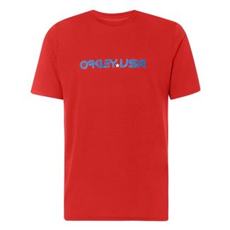 Men's Oakley USA Star T-Shirt High Risk Red