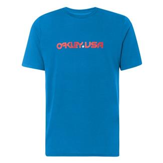 Men's Oakley USA Star T-Shirt Matrix Blue