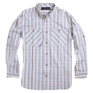 Men's DRI DUCK Highridge Seersucker Shirt White / Gray