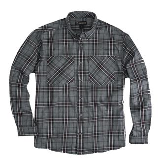Men's DRI DUCK Westwood Long Sleeve Work Shirt Gray / Red