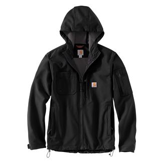 Men's Carhartt Rain Defender Relaxed Fit Midweight Softshell Hooded Jacket Black