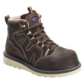 Women's Avenger Wedge Lace Composite Toe Waterproof Boots Brown