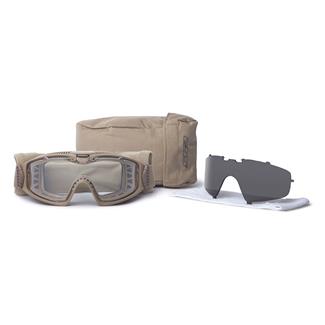 ESS Eye Pro Influx AVS Goggle Tan 499 (frame) - Clear / Smoke Gray (2 lenses)