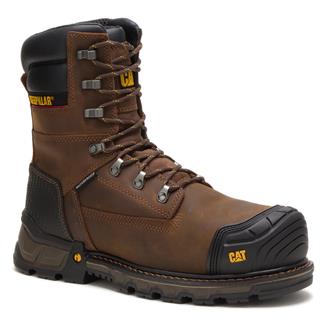 Men's CAT 8" Excavator XL TX Composite Toe Waterproof Boots Dark Brown