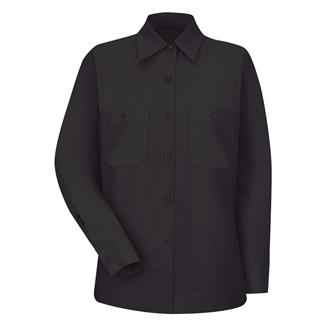Women's Red Kap Industrial Long Sleeve Work Shirt Black