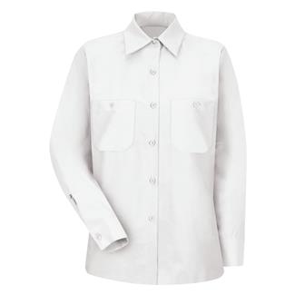 Women's Red Kap Industrial Long Sleeve Work Shirt White