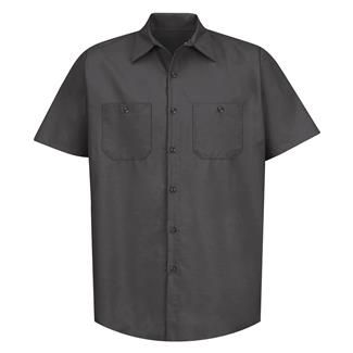 Men's Red Kap Industrial Solid Work Shirt Charcoal