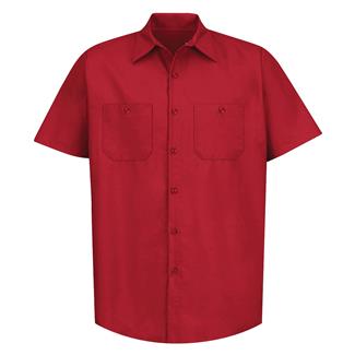 Men's Red Kap Industrial Solid Work Shirt Red